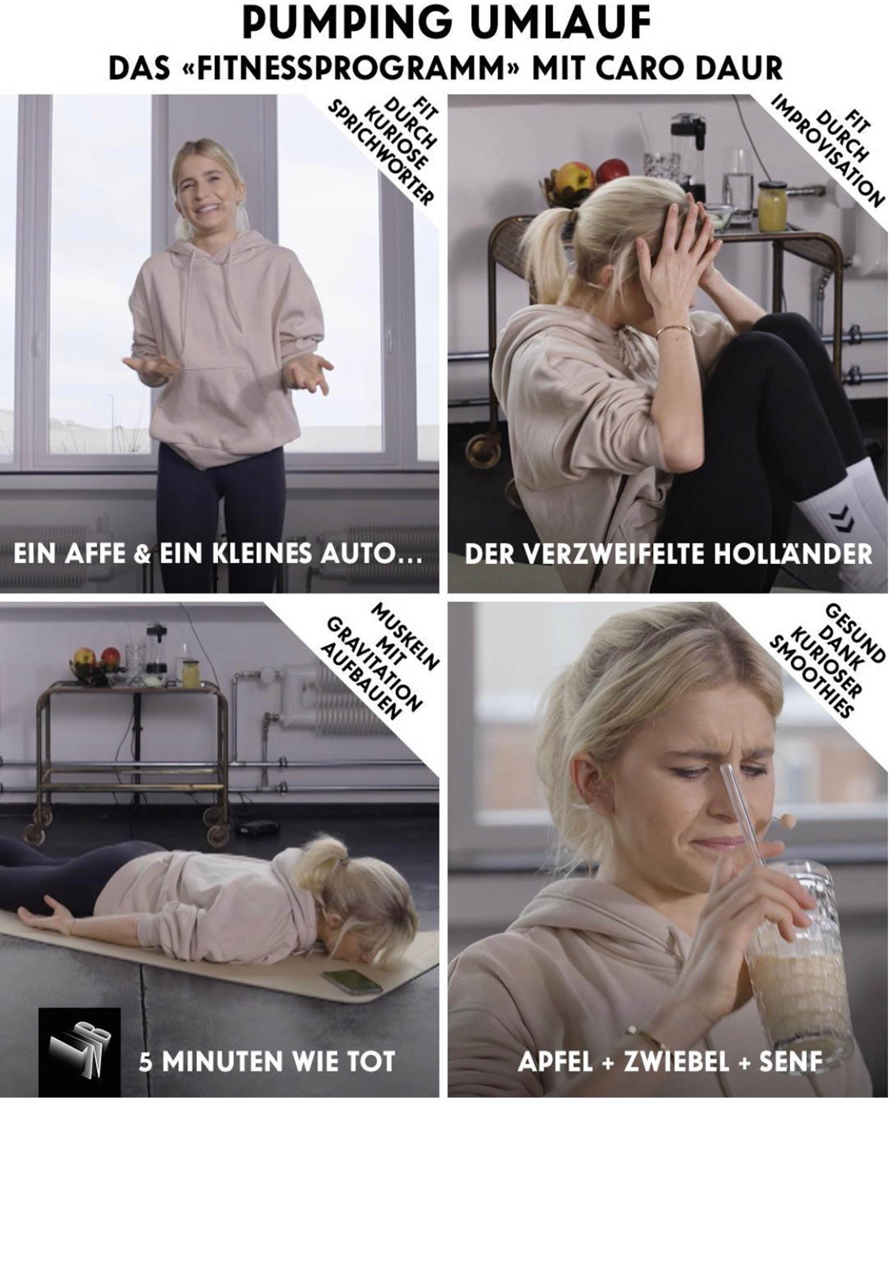 Late Night Berlin Klass Caro Daur 3a Caro Daur pranks fitness fans at Late Night Berlin at raw studios.