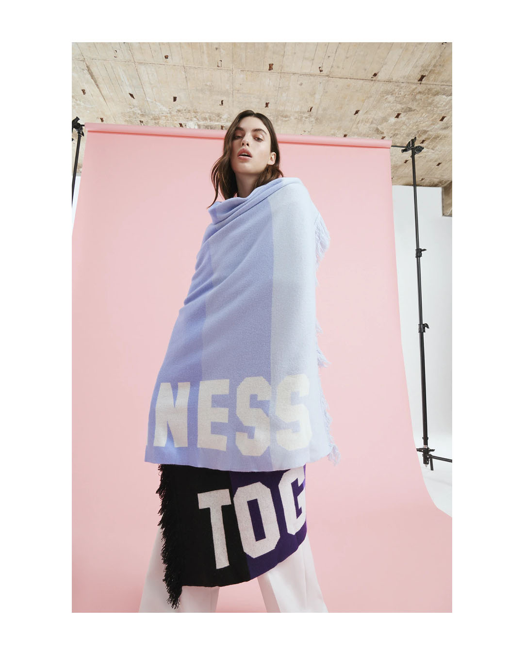 a female model posing for a German fashion label Dorothee Schumacher