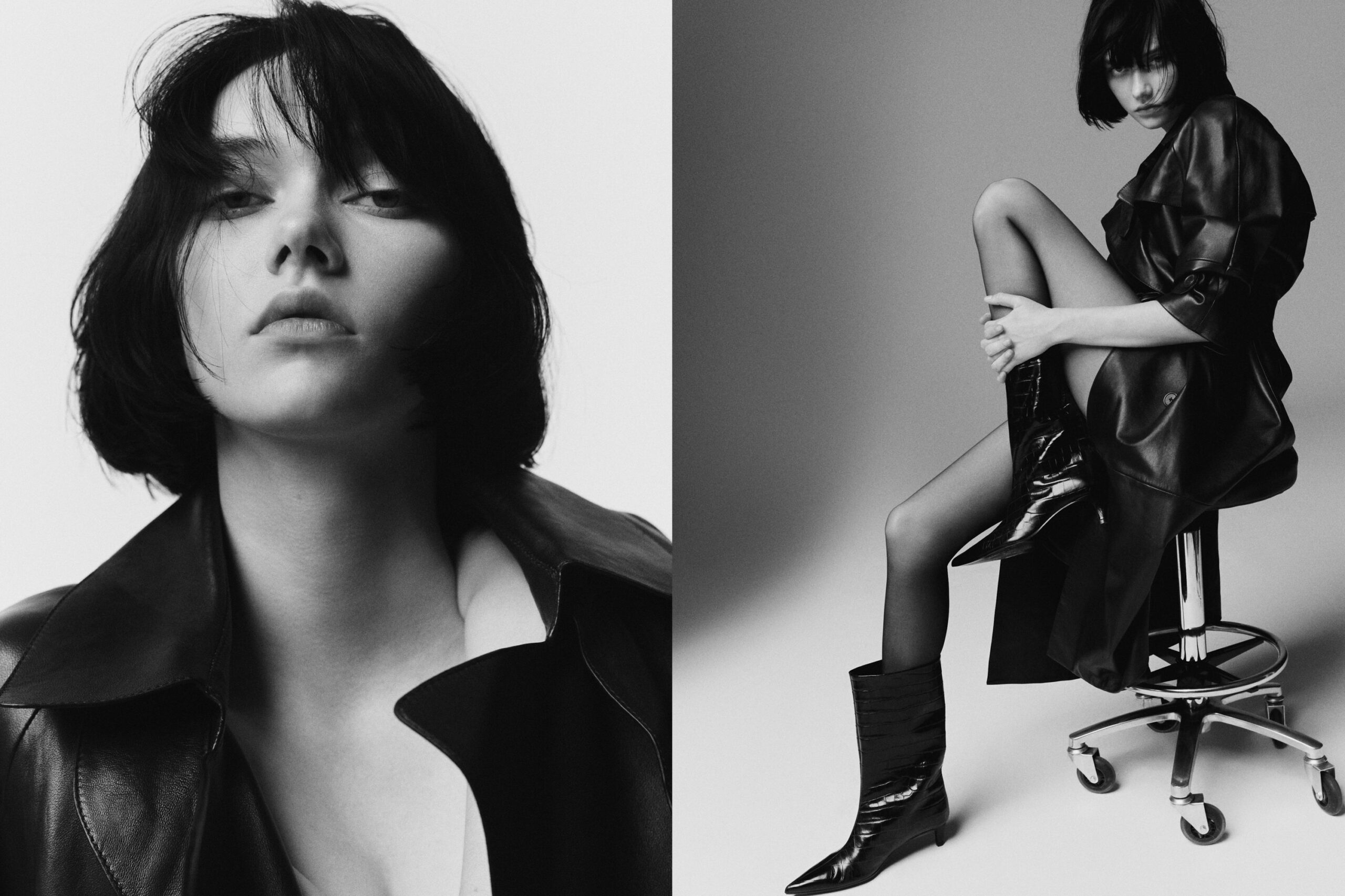 Starring a model Steinberg for a Massimo Dutti 2023 campaign