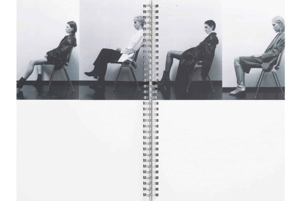 aeyde fw23 2 b/w campaign image for aeyde, a footwear brand from Berin, featuring young models