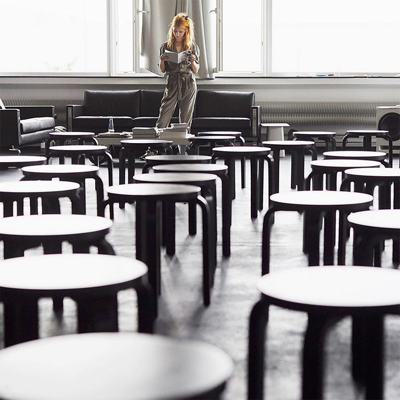 FASH 2018 ar raw studios. content 3 raw studios. Studio 1, filled with chairs from FASH sponsor VITRA.