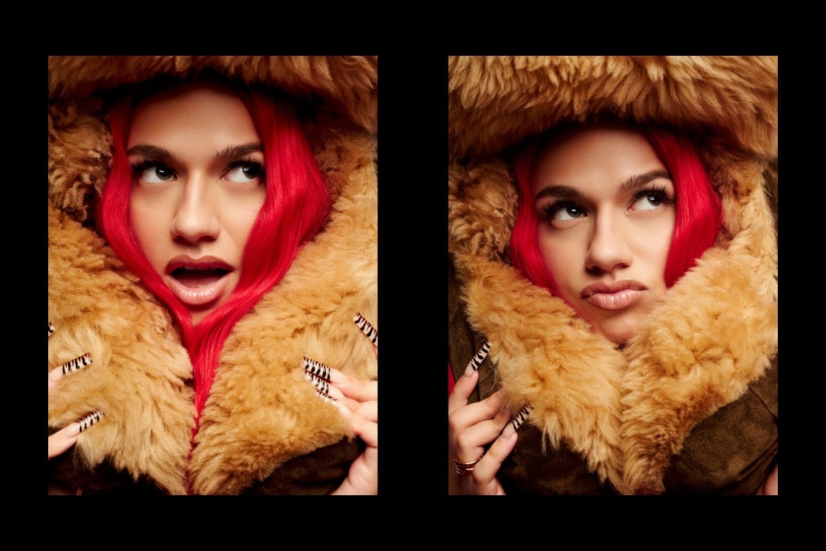 3.	Portrait of Badmómzjay during Glamour Germany editorial at raw studios Berlin