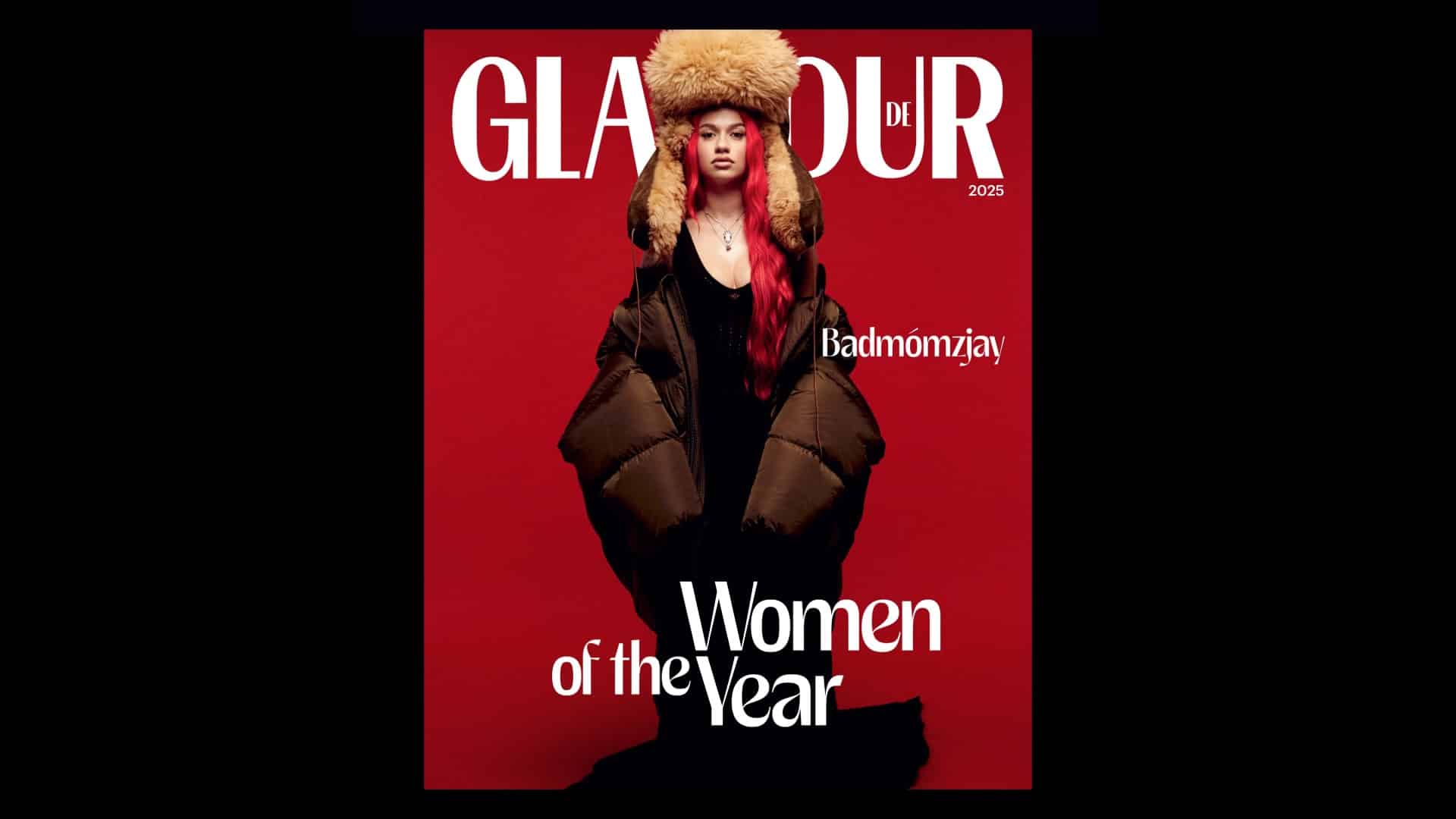 1. Glamour Germany Women of the Year 2025 cover featuring Badmómzjay, shot at raw studios Berlin