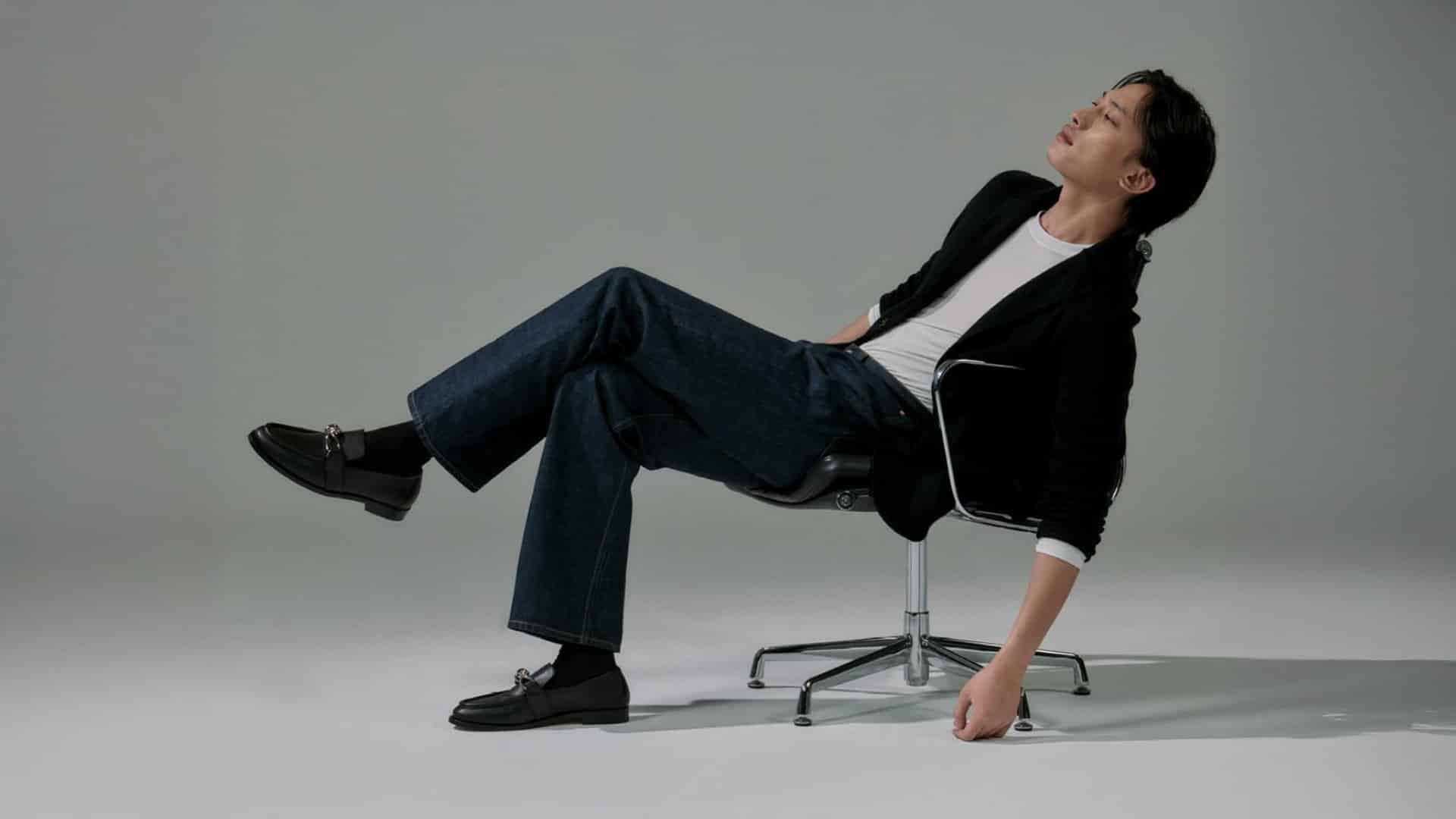 Mytheresa Men SS26 campaign shoot in daylight hohlkehle cyclorama cove studio at raw studios Berlin